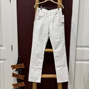 7 For All Mankind Cream Denim Pants